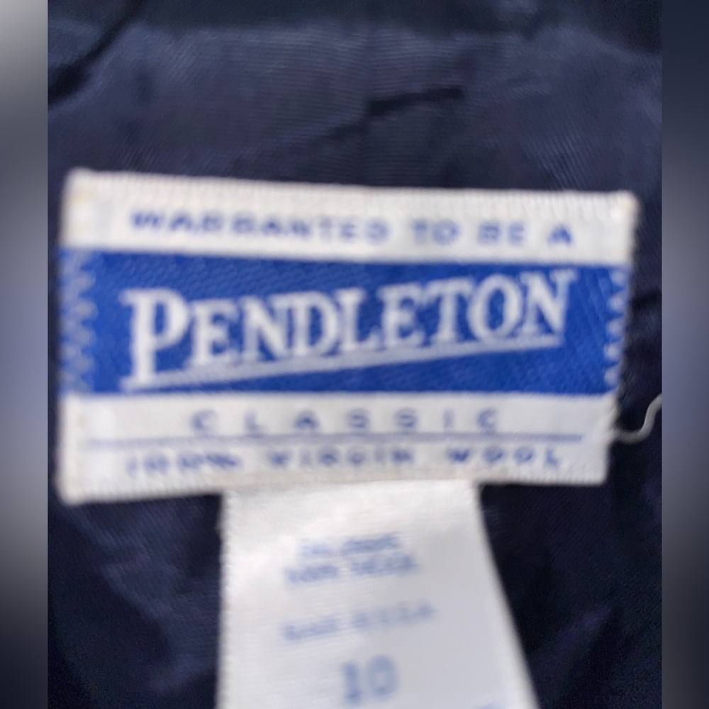 Pendleton 100% wool women’s navy blazer women’s size 10 vintage - Picture 3 of 7